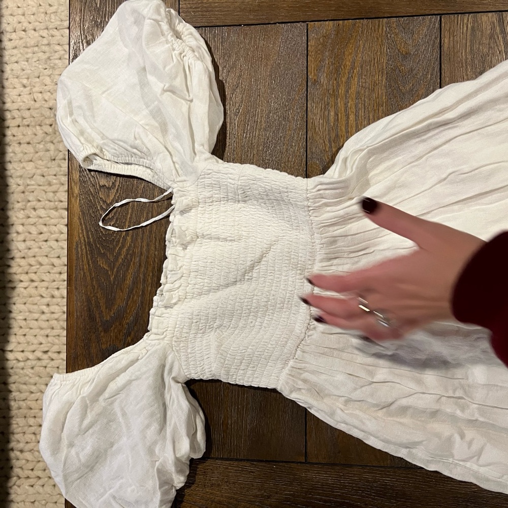 Abercrombie & Fitch White Midi Dress - Picture 2 of 3